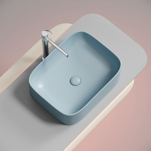 Раковина Ceramica Nova ELEMENT 51 см CN6052ML накладная цвет голубой матовый - фото 3